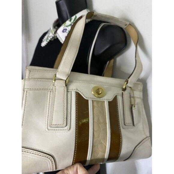 coach leather white shoulder bag - Picture 6 of 12